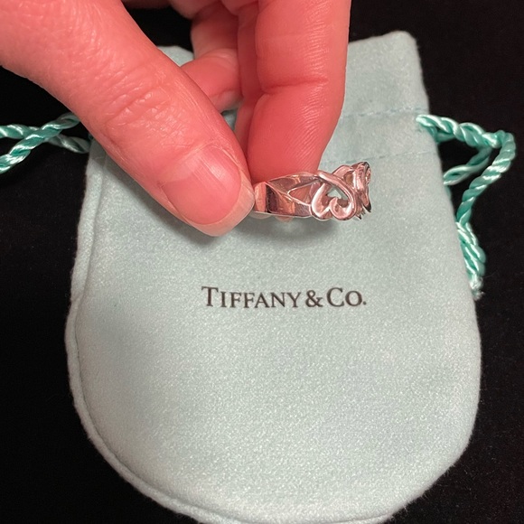 Tiffany & Co Paloma Picasso Triple Loving Heart Ring Size 5.5 - Picture 5 of 13